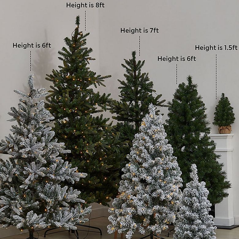 How to choose the right height tree guide image. Shop Christmas trees