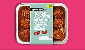 Cook with M&S pork and chorizo meatballs