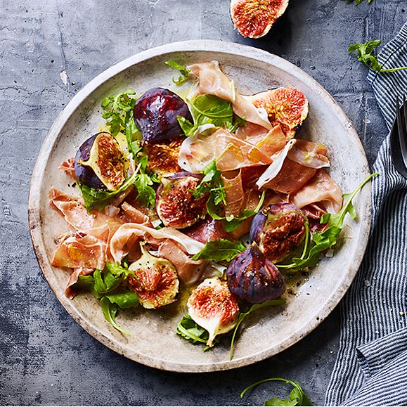 Fig, rocket and Parma ham salad