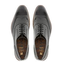Leather mens brogue shoes