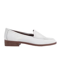white block heel loafers