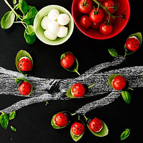 Cherry tomato ladybirds recipe