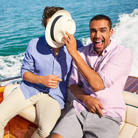 Men wearing summer casual shirts