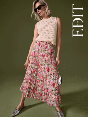 Woman wearing pieces from The Edit