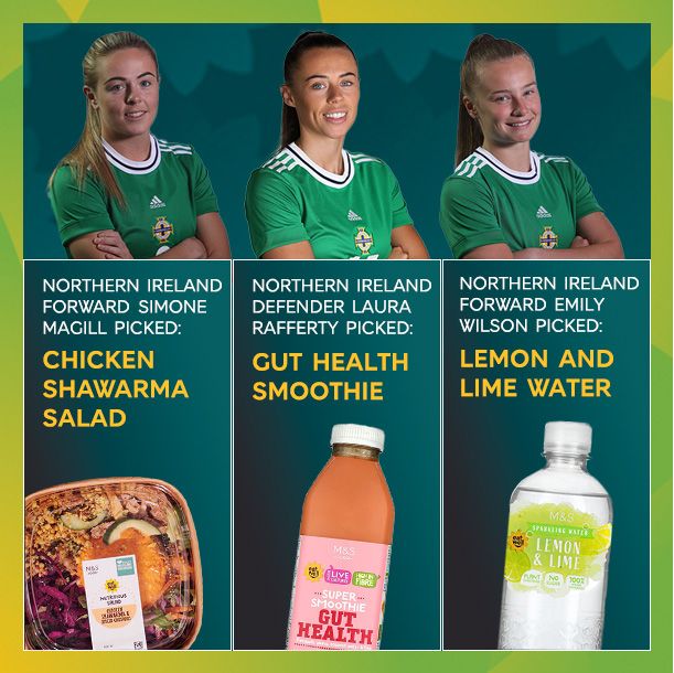 Three Northern Ireland footballers and their Eat Well picks