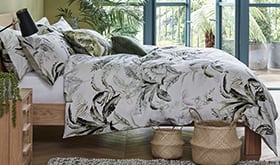 Botanical print bedding set