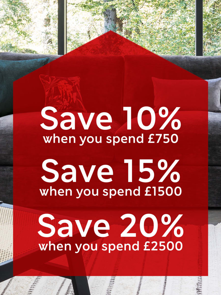 Funriture spend and save graphic. Shop the offer