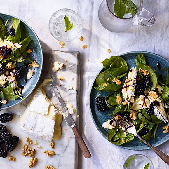 Blackberry salad with French brie