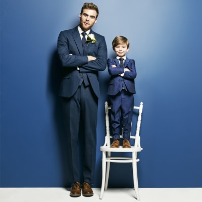 father and baby matching suits