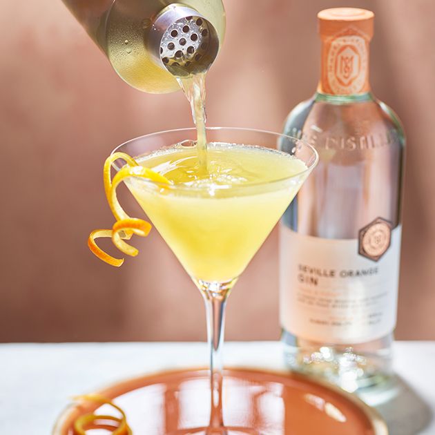 Seville orange martini cocktail