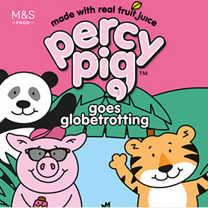 Percy Pig goes globetrotting sweet packet