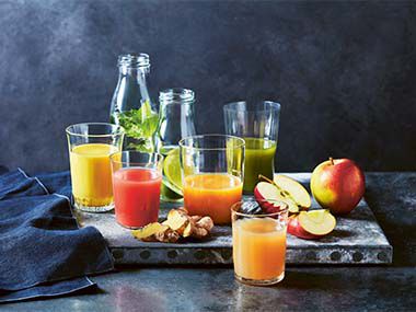 A selection of smoothies