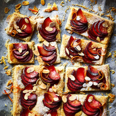 Plum and almond tart