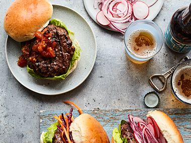 Burgers with tasty toppings