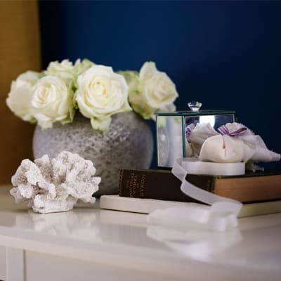Fresh flowers and vases