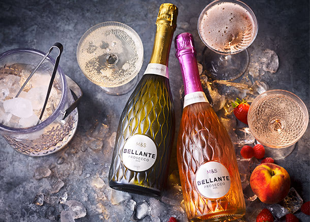 M&S Bellante Prosecco in ice bucket