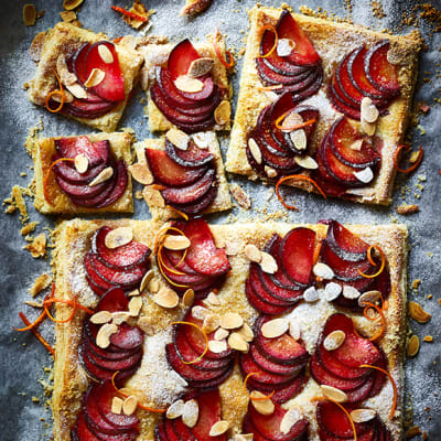 Plum and almond tart