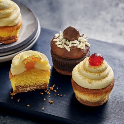 Cherry cake-well, choc chip off the old block and lemon-meringue-a-tang Biscakes