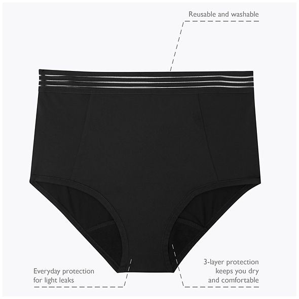Black high-waisted Confidence knickers