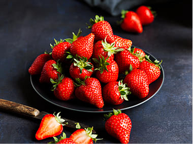 A bowl of strawberries