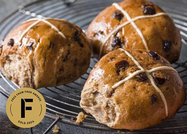 Gluten-free Made Without hot cross buns