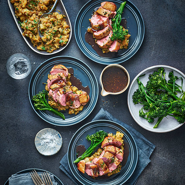 Tony Singh’s duck stovies with brown sauce jus