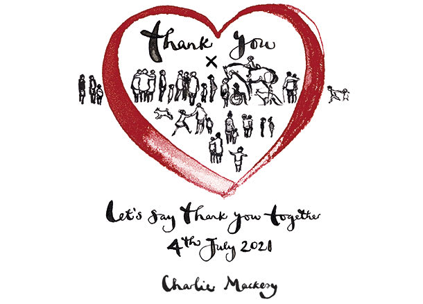 Thank you illustration by Charlie Mackesy