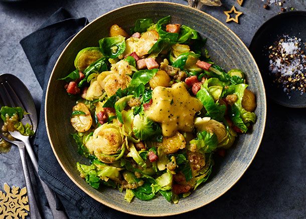 Sprouts with pancetta and chestnuts