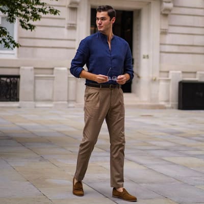 khaki pants outfit ideas for men