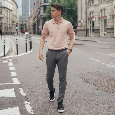 white trainers chinos