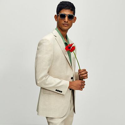 Latest men 2 peice suit wedding suit for men in cream colour for grooms