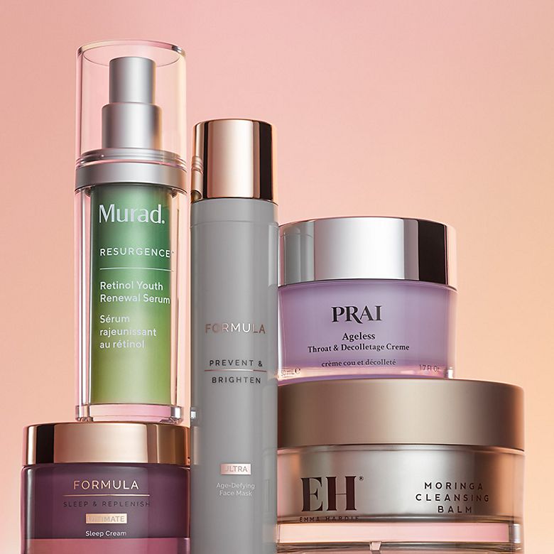 A selection of anti-ageing skincare products. Shop anti-ageing skincare
