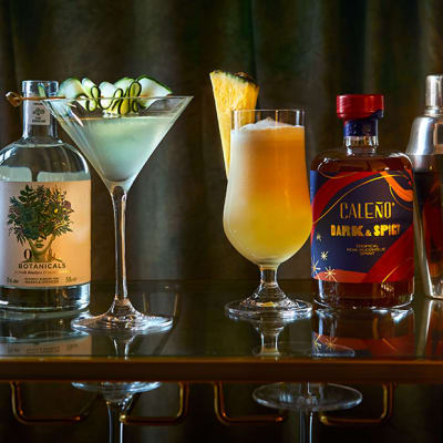 A selection of alcohol-free cocktails