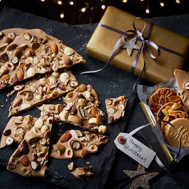 Golden blond chocolate bark