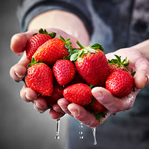 Handful of strawberries