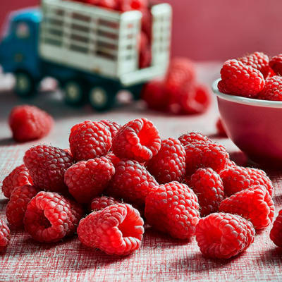 A selection of raspberries
