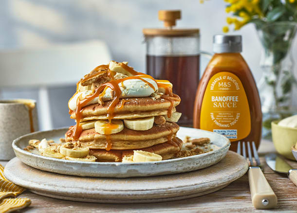 The sticky toffee stack