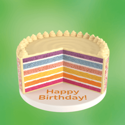 Extra large rainbow layers cake 