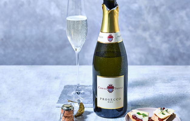 Bottle of Conte Pruili prosecco