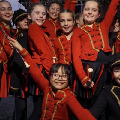 Children from the Valley Invicta Primary School Majorettes