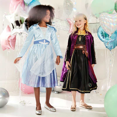 Elsa and anna hot sale dress up costumes