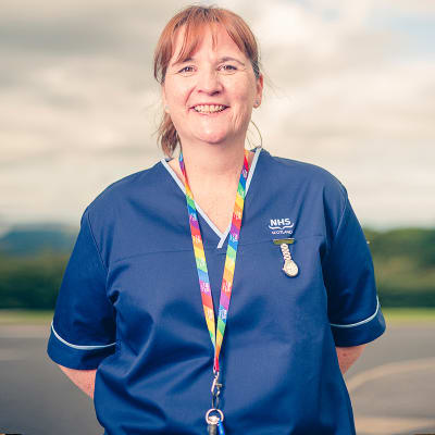 Mhairi-Jane wearing her uniform in Midlothian