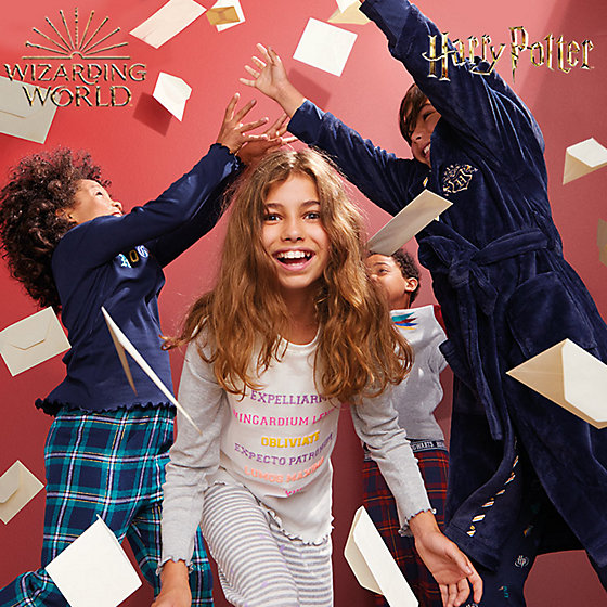 Girls Harry Potter Hogwarts Pyjamas Pjs Boxed Premium Cotton 