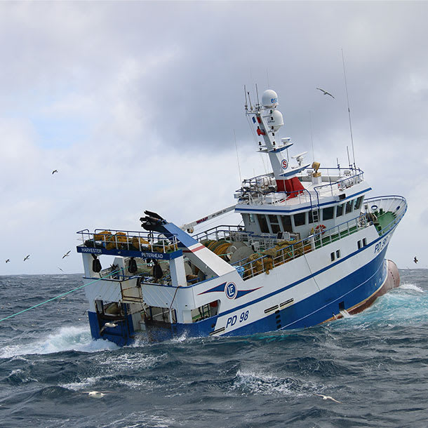 Scottish fishing boat on the water