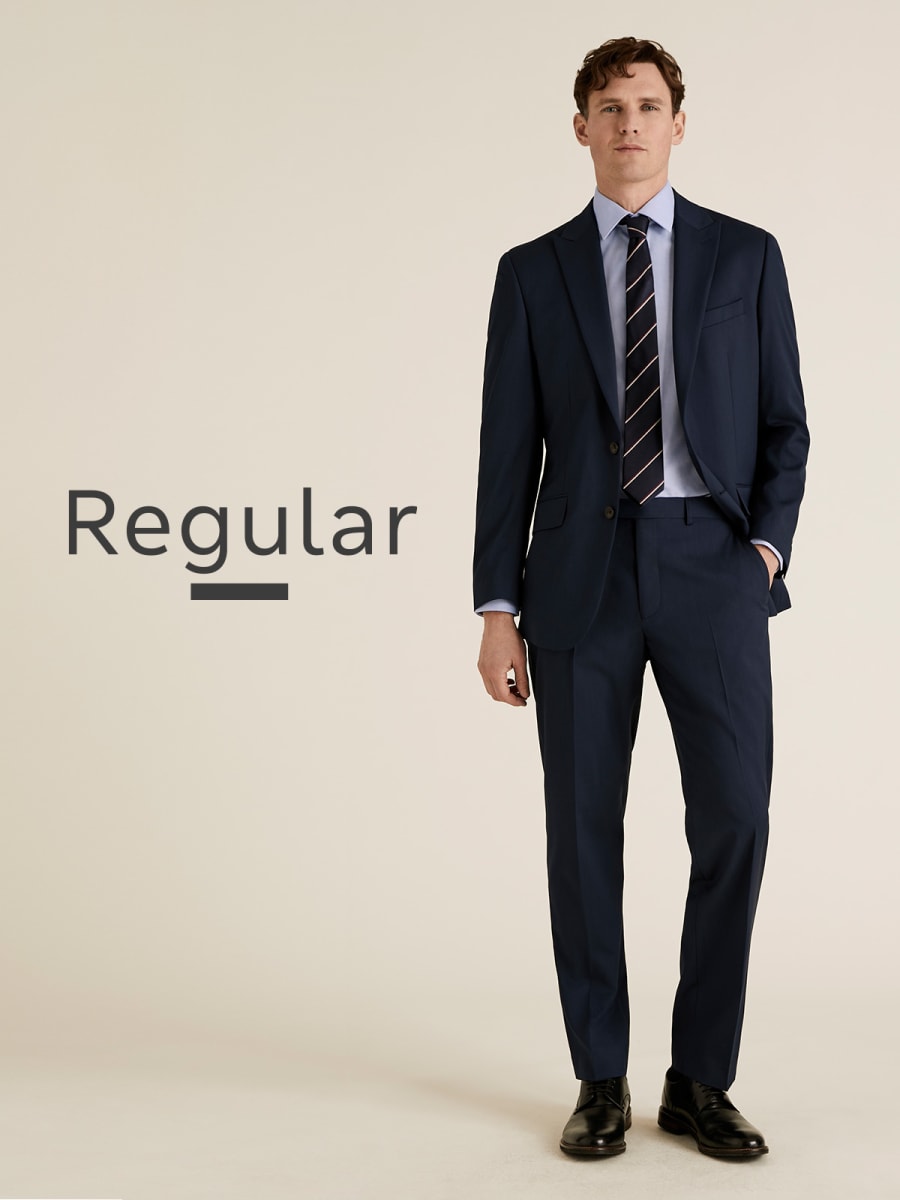 Man wearing regular-fit suit