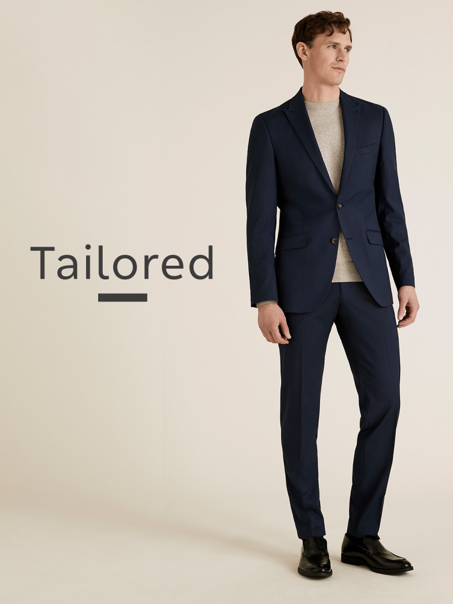 Man wearing tailored-fit suit