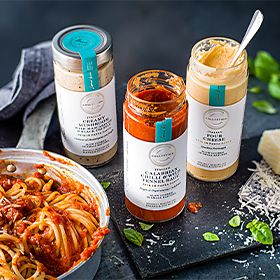 Collection pasta and sauces 