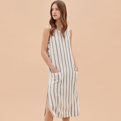 M&s ladies deals linen dresses