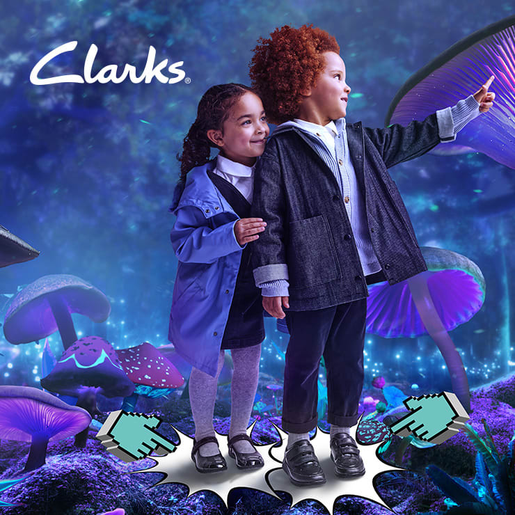 Kids wearing Clarks shoes