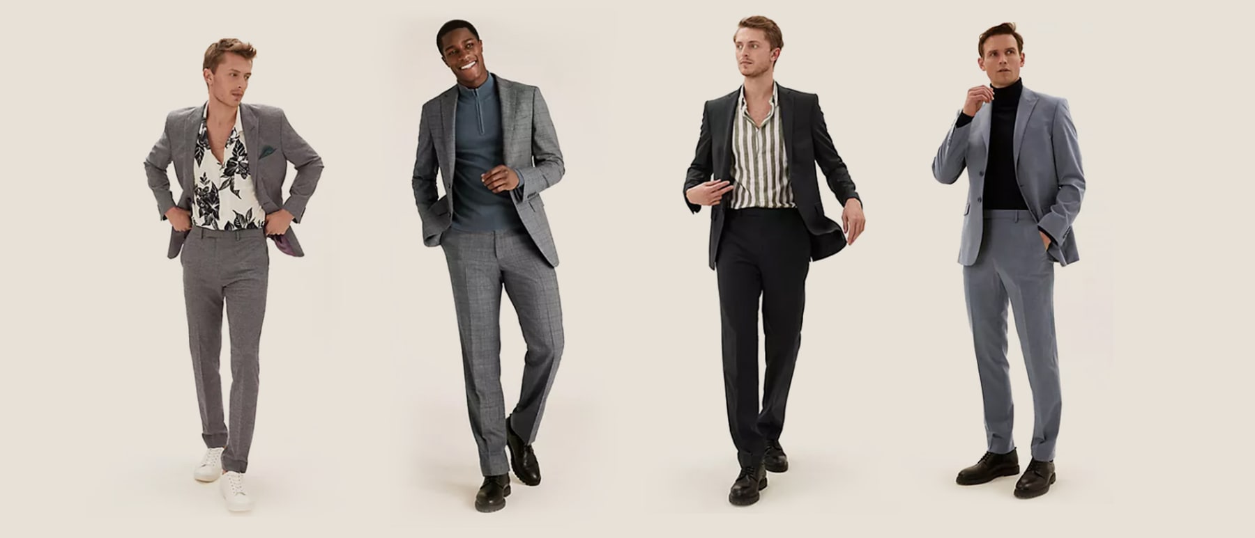 Men wearing M&S suits